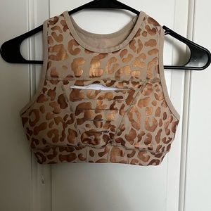 GUC Chestee leopard sports bra size 6